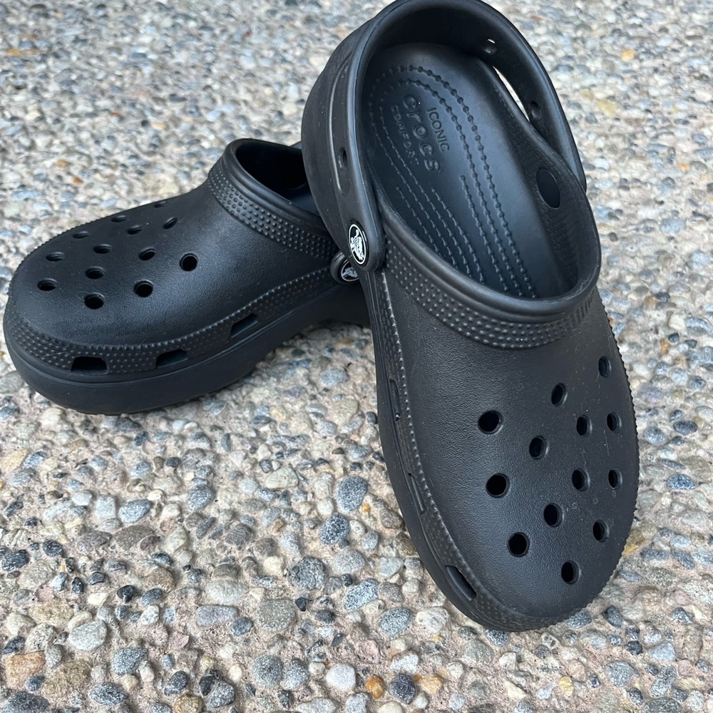 WOMEN'S CLASSIC BLACK PLATFORM CLOG - 5